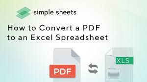 convert a pdf to an excel spreadsheet