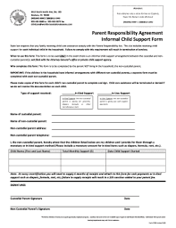 child support agreement form fill