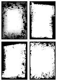 Black Ink Grunge Border With White Stock Vector Colourbox