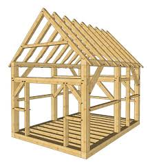 12x16 post and beam cabin timber frame hq