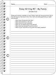 Composition Descriptive Essay Brainstorming Worksheet