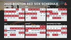 2023 boston red sox schedule