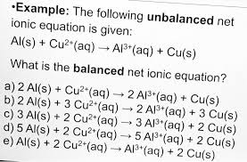 Unbalanced Net Ionic Equation