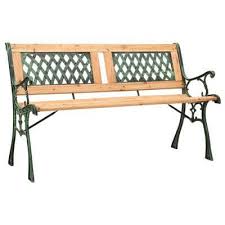 Garden Bench 122 Cm Cast Iron And Solid