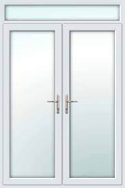 White French Doors And Top Light