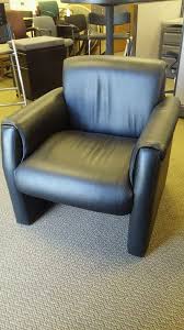 used black leather lounge chairs for