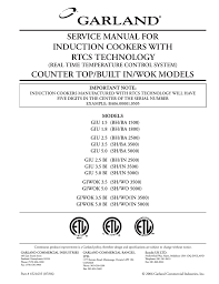 Induction Cookers With Rtcs Tech Manualzz Com