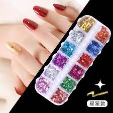 New Design Nail Art Sticker Laser Sequins Heart Star Mickey Mouse Shapes 12  Color Ultra Thin Glitter Nail Decoration - Buy Nail Art Sticker,Nail Laser  Sequins,Glitter Nail Decoration Product on Alibaba.com