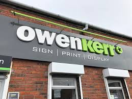 The Team Owen Kerr Signs Vehicle Graphics Display