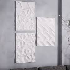 papier mache wall art geo panels
