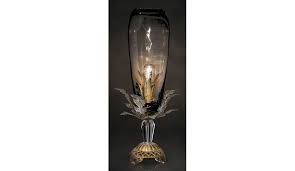 Elegant Tall Glass Shade Table Lamp