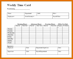Excel Time Card Template