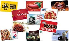 complete list of gift cards sold at giant