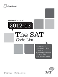 test centers and codes sats college