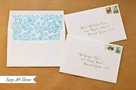DIY Rubber Stamp Pattern Envelope Liners