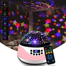 Star Projector Night Light For Kids Baby Night Light Projector For Bedroom White Noice Machine With Moon Timer Remote And Music Speaker Best Gift For Kids Pink Amazon Com
