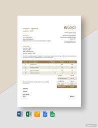 cleaning service invoice form template