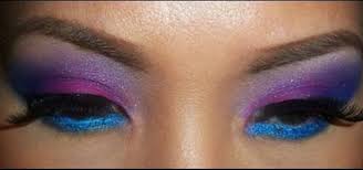 bright rainbow eye makeup look