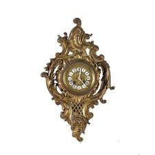 Wall Clock In Golden Bronze For At