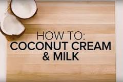 Can you turn coconut milk into cream?