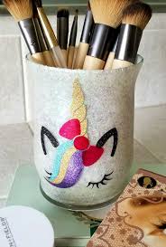 makeup glitter brush holder diy