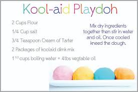 homemade playdoh with kool aid one
