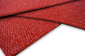 carpet tiles 1m x 1m bright red needle