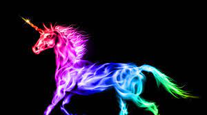 Colorful Neon Unicorn Horse Wallpaper ...