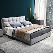 Adorable modern bedroom sets queen white colors decor ceiling paint. Fabric Platform Bed Steel Leg Nordic Genuine Leather Luxury Modern Fabric Beds King Queen Size Double Bed