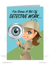 Choose from a range of designs & add a personal touch to make it special. Detective Funny Cartoon Sales Prospecting Cards For Women Swirly World Design