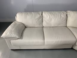 sectional sofa in white leather