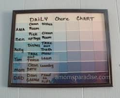 Easy Diy Dry Erase Board Chore Chart Calendar Homework
