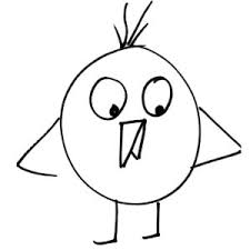 to draw simple cartoon birds for kids