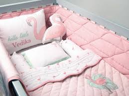 Pink Flamingo Organic Cot Baby Bedding