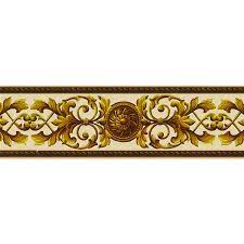 Dundee Deco Damask Gold Scrolls L