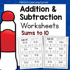 addition and subtraction worksheets