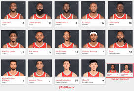 Explore the nba houston rockets player roster for the current basketball season. Rob Kimbell On Twitter The Houston Rockets Final Roster As Of Now Heading Into The Start Of The Regular Season They Are Keeping An Open 15th Spot Though Gary Clark And Vincent