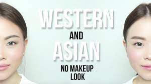 makeup no makeup look western vs asian