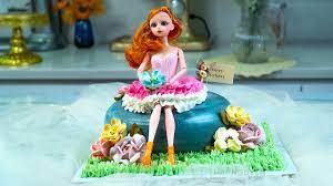 Bánh Sinh Nhật Búp Bê Trang Trí Hoa Xinh Xắn / Beautiful Barbie Doll Cake -  YouTube