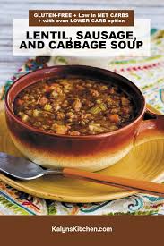 lentil sausage and cabbage soup