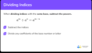 Dividing Indices Gcse Maths Steps