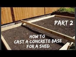 How To Lay A Concrete Base Part One