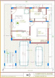 30x40 West Facing 1bhk Two Car Parking