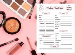 face chart makeup consulting template