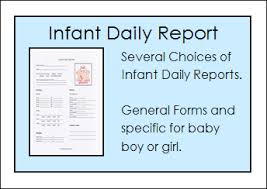 Daycare Forms Infant Daily Report