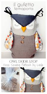 diy fabric owl door stop free sewing