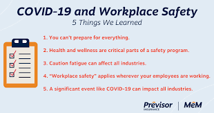 covid 19 and workplace safety 5 things