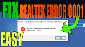 fix realtek hd audio driver failure