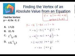finding the vertex of an absolute value