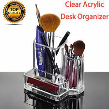 clear acrylic desk cosmetic organiser